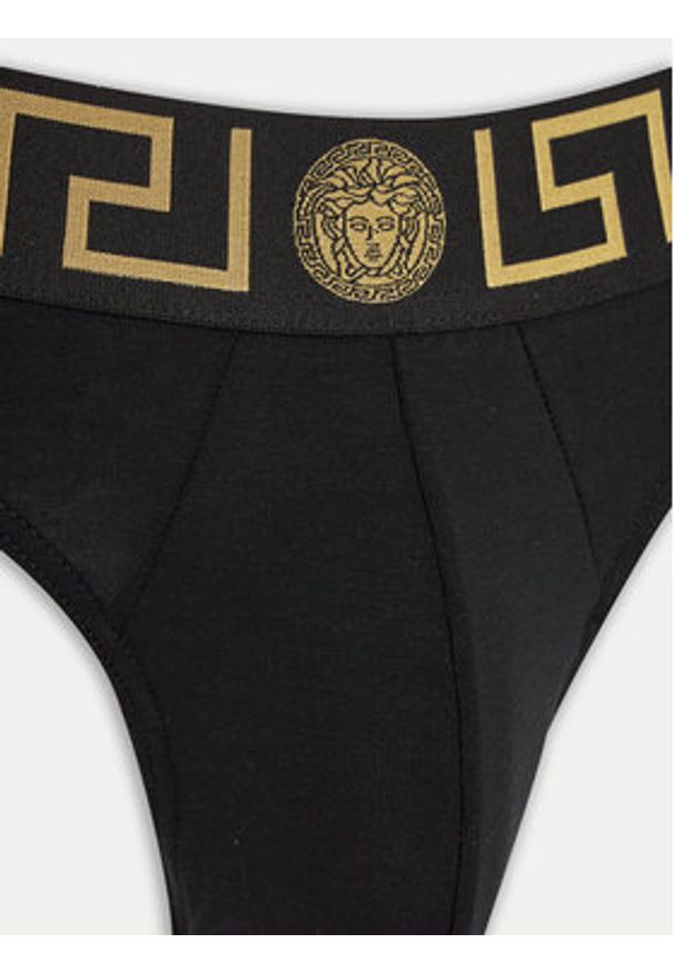 VERSACE - Versace Stringi AU100022 1A10011 Czarny. Kolor: czarny. Materiał: bawełna