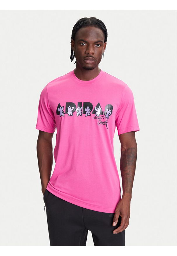 Adidas - adidas T-Shirt Jeremy Scott JL7619 Różowy Regular Fit. Kolor: różowy. Materiał: syntetyk