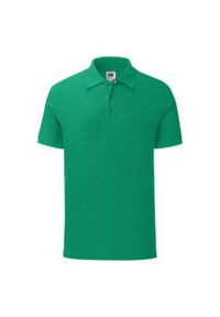 FRUIT OF THE LOOM - Koszulka Polo Męska Iconic. Typ kołnierza: polo. Kolor: zielony