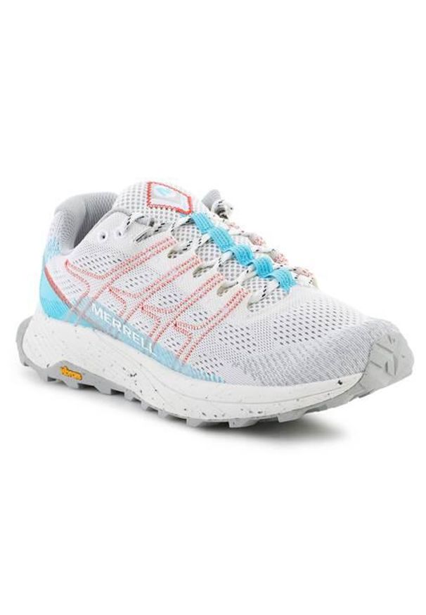 Buty do biegania damskie Merrell Moab Flight. Zapięcie: sznurówki. Kolor: biały. Materiał: materiał, syntetyk, tkanina. Szerokość cholewki: normalna