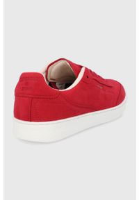 Superdry Buty kolor czerwony. Nosek buta: okrągły. Zapięcie: sznurówki. Kolor: czerwony. Materiał: guma #5