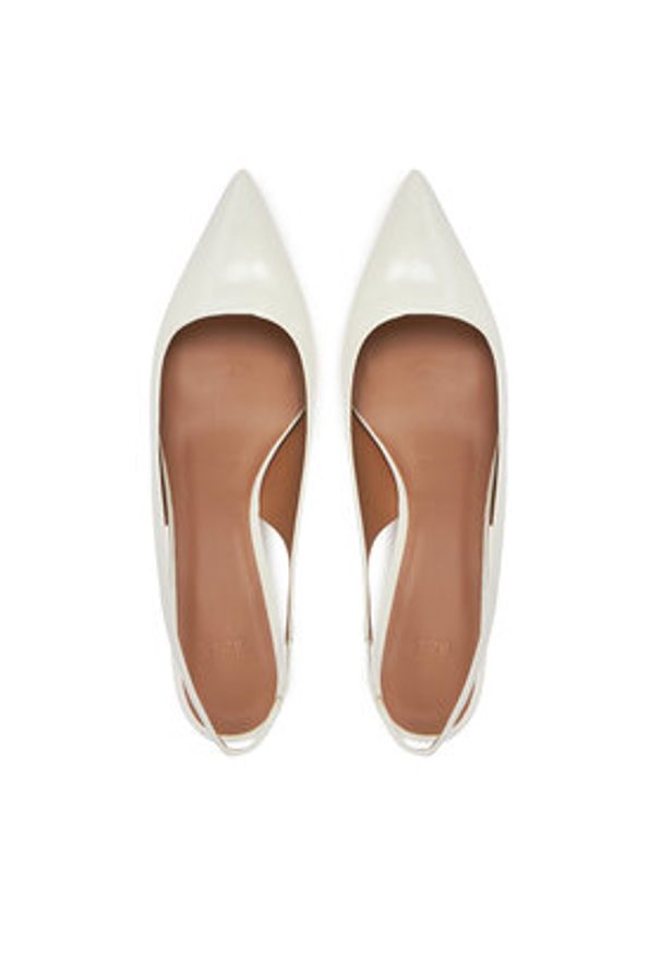 BOSS Sandały Janet 50542378 Biały. Kolor: biały. Materiał: skóra