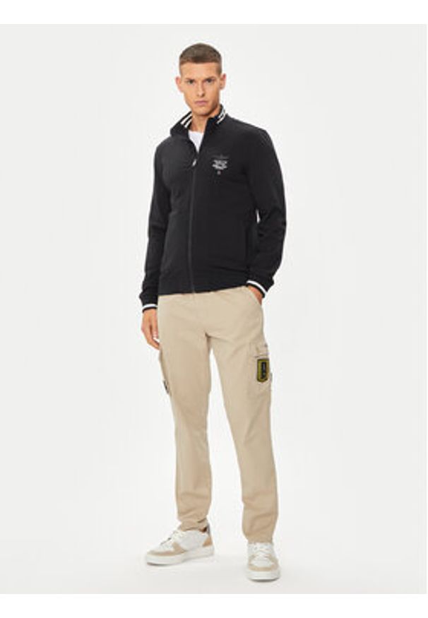 Aeronautica Militare Bluza 241FE1756F459 Czarny Regular Fit. Kolor: czarny. Materiał: bawełna