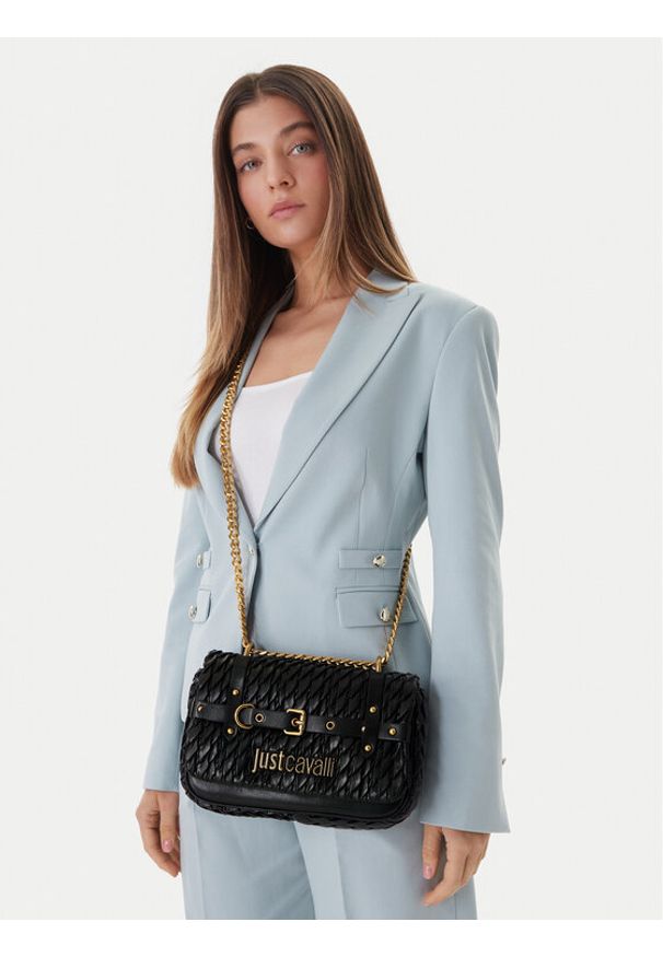 Just Cavalli Torebka 80RA4BG5 ZSD90 Czarny. Kolor: czarny. Materiał: skórzane