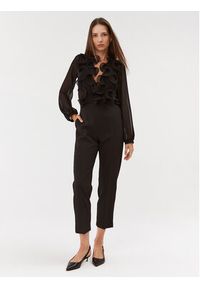 Maryley Spodnie materiałowe 23IB616/41BK Czarny Regular Fit. Kolor: czarny. Materiał: materiał, syntetyk #5