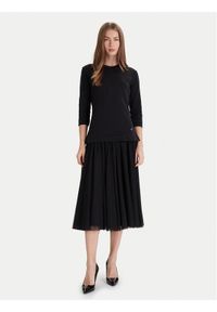 JOOP! Sukienka codzienna Taren 30047770 Czarny Regular Fit. Okazja: na co dzień. Kolor: czarny. Materiał: bawełna. Typ sukienki: proste. Styl: casual