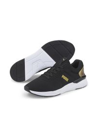 Buty Kobieta Puma Raw Metallics czarny. Okazja: na co dzień. Kolor: wielokolorowy, żółty, beżowy. Materiał: tkanina, guma, materiał, syntetyk. Sport: turystyka piesza #1
