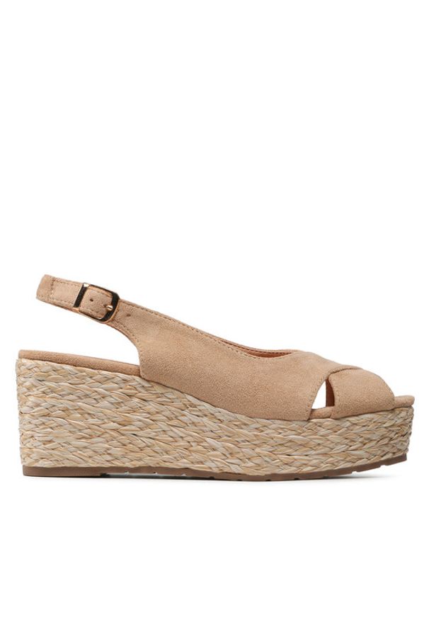 Jenny Fairy Espadryle TS5249-01 Beżowy. Kolor: beżowy. Materiał: materiał