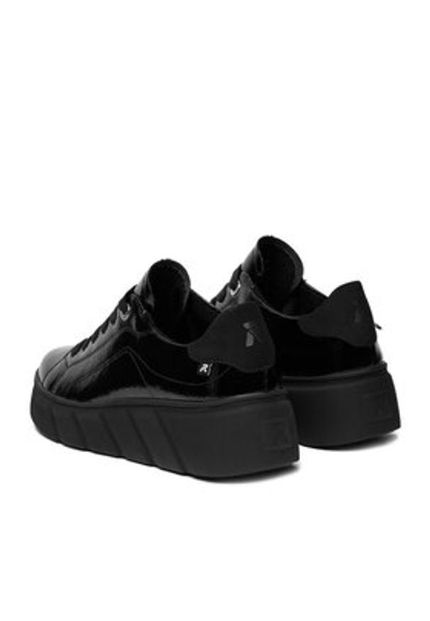 Rieker Sneakersy W2601-00 Czarny. Kolor: czarny. Materiał: skóra, lakier