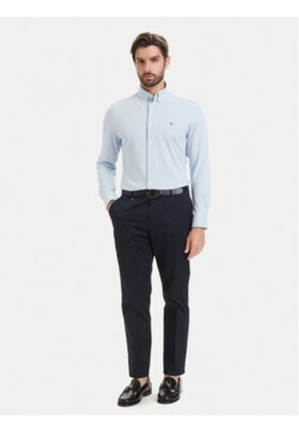 TOMMY HILFIGER - Tommy Hilfiger Koszula MW0MW43433 Niebieski jasny Regular Fit. Kolor: niebieski. Materiał: bawełna