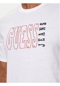 Guess Jeans T-Shirt M4YI56 K8HM0 Biały Slim Fit. Kolor: biały. Materiał: bawełna #3