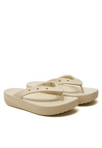 Crocs Japonki Classic Platform Flip W 207714 Beżowy. Kolor: beżowy. Obcas: na platformie