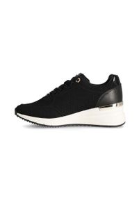 MEXX - Mexx sneakersy Glass kolor czarny MXK039801W. Nosek buta: okrągły. Zapięcie: sznurówki. Kolor: czarny. Materiał: guma. Obcas: na koturnie #9
