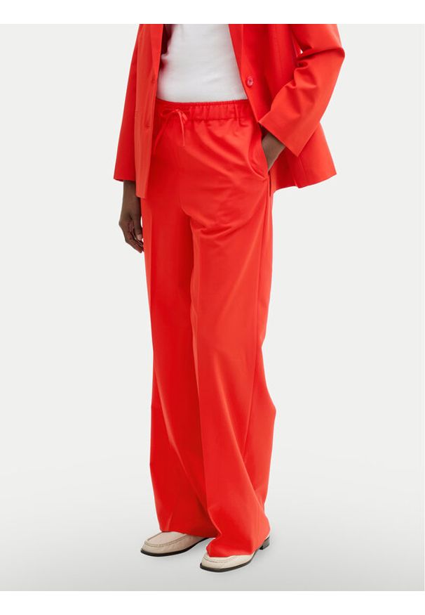 Tom Tailor Denim Spodnie materiałowe 1045693 Czerwony Regular Fit. Kolor: czerwony. Materiał: syntetyk