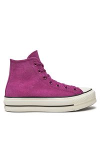 Converse Trampki Chuck Taylor All Star Lift Platform Hi A11143C Różowy. Kolor: różowy. Materiał: zamsz, skóra. Obcas: na platformie #1