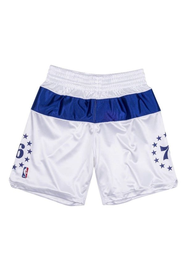 Mitchell & Ness - Autentyczne spodenki Philadelphia 76ers alternate 2003/04. Kolor: biały. Sport: koszykówka