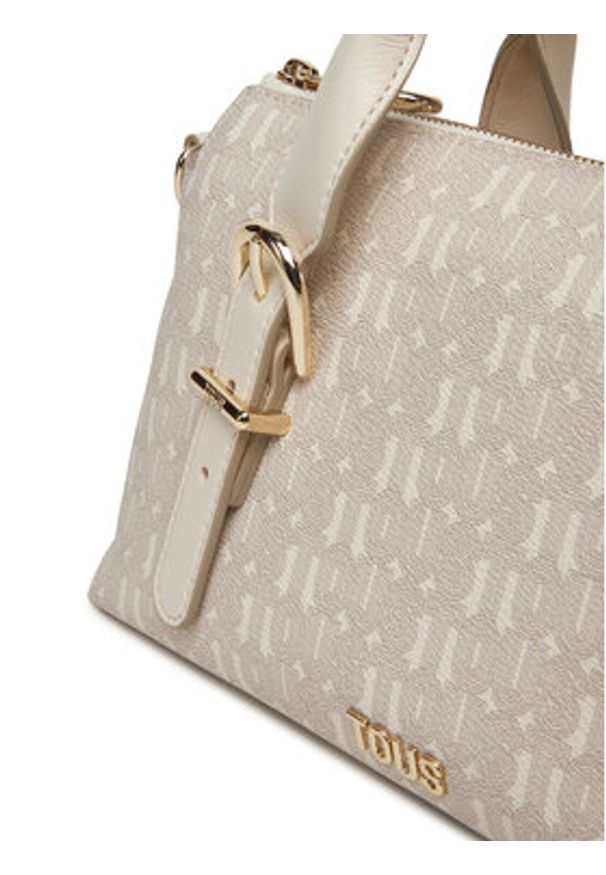 TOUS Torebka Bowling Tous Buckles Silhouette 2002201501 Beżowy. Kolor: beżowy. Materiał: skórzane