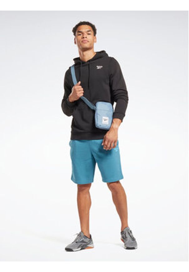 Reebok Bluza Identity Logo HA9273 Czarny Regular Fit. Kolor: czarny. Materiał: bawełna, syntetyk
