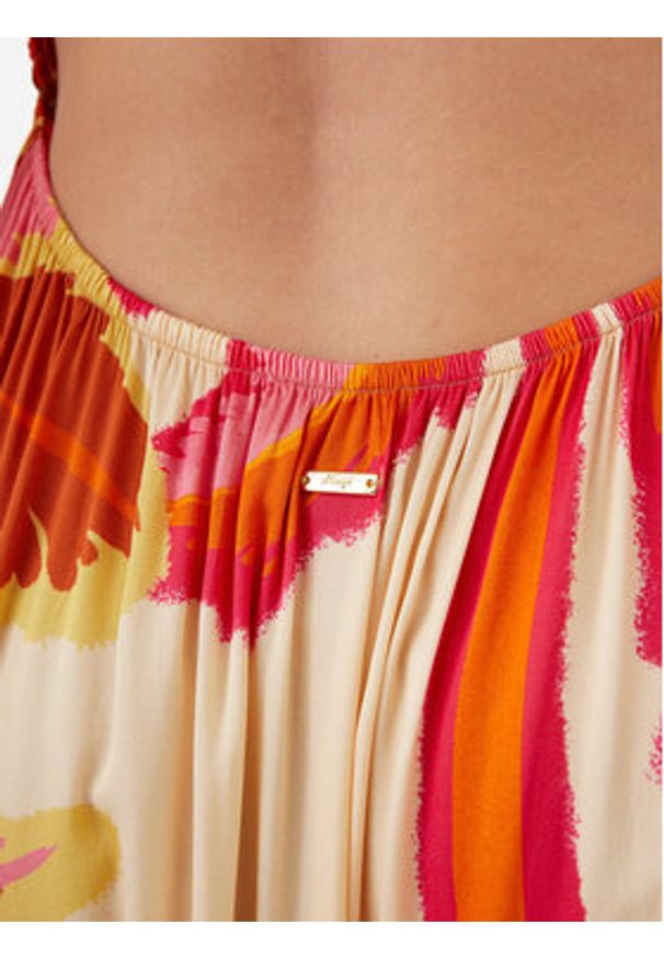 Maaji Sukienka letnia Jungle Palm Lavinia PT2707CLD001 Pomarańczowy Regular Fit. Kolor: pomarańczowy. Materiał: wiskoza. Sezon: lato