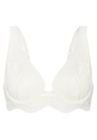 Hunkemöller Biustonosz z fiszbiną Tiah 302395 Biały. Kolor: biały. Materiał: syntetyk