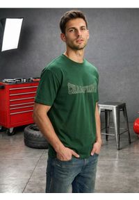 Sinsay - Bawełniana koszulka z napisem - zielony. Kolor: zielony. Materiał: bawełna. Wzór: napisy #1