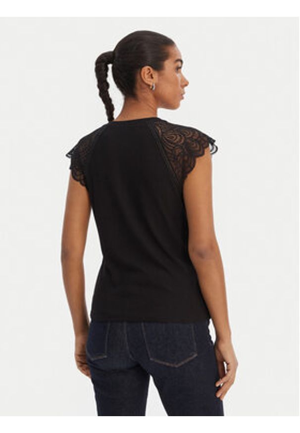 Morgan Bluzka 251-DMEG Czarny Regular Fit. Kolor: czarny. Materiał: wiskoza