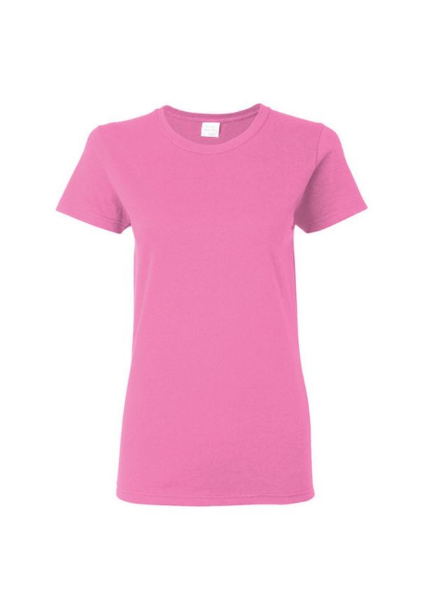 GILDAN - Damska Koszulka T-shirt Krótki Rękaw Top. Kolor: fioletowy. Długość rękawa: krótki rękaw. Długość: krótkie. Sport: turystyka piesza