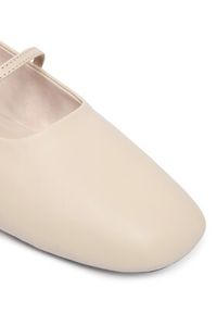 Calvin Klein Baleriny Oblique Ballerina Mj Lth Hdw HW0HW02847 Écru. Materiał: skóra #6