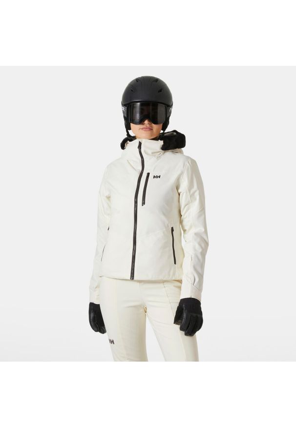 Damska kurtka narciarska Helly Hansen Valdisere 2.0. Kolor: beżowy, biały, wielokolorowy. Sezon: zima. Sport: narciarstwo