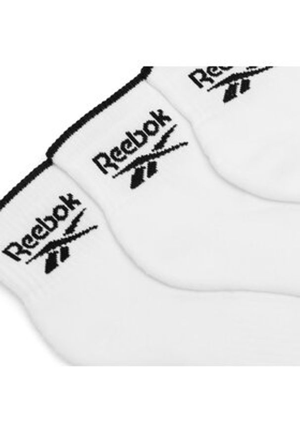 Reebok Zestaw 3 par wysokich skarpet unisex R0362-SS24 (3-pack) Biały. Kolor: biały. Materiał: bawełna
