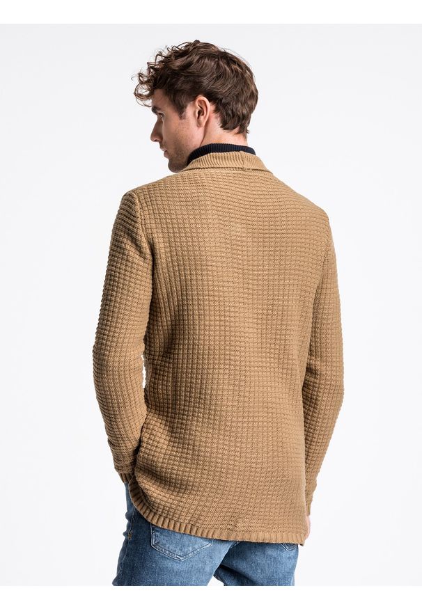 Brązowy sweter Ombre Clothing z aplikacjami, na jesień