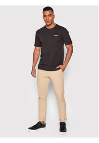 Calvin Klein T-Shirt Micro Logo Interlock K10K109894 Czarny Regular Fit. Kolor: czarny. Materiał: bawełna #3