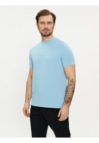 Karl Lagerfeld - KARL LAGERFELD T-Shirt 755057 542221 Niebieski Regular Fit. Typ kołnierza: dekolt w karo. Kolor: niebieski. Materiał: bawełna #1