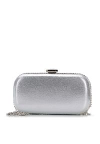 Wittchen - Torebka wieczorowa pudełkowa z błyszczącymi frędzlami. Kolor: srebrny. Wzór: haft. Dodatki: z frędzlami. Styl: wizytowy. Rodzaj torebki: do ręki #4