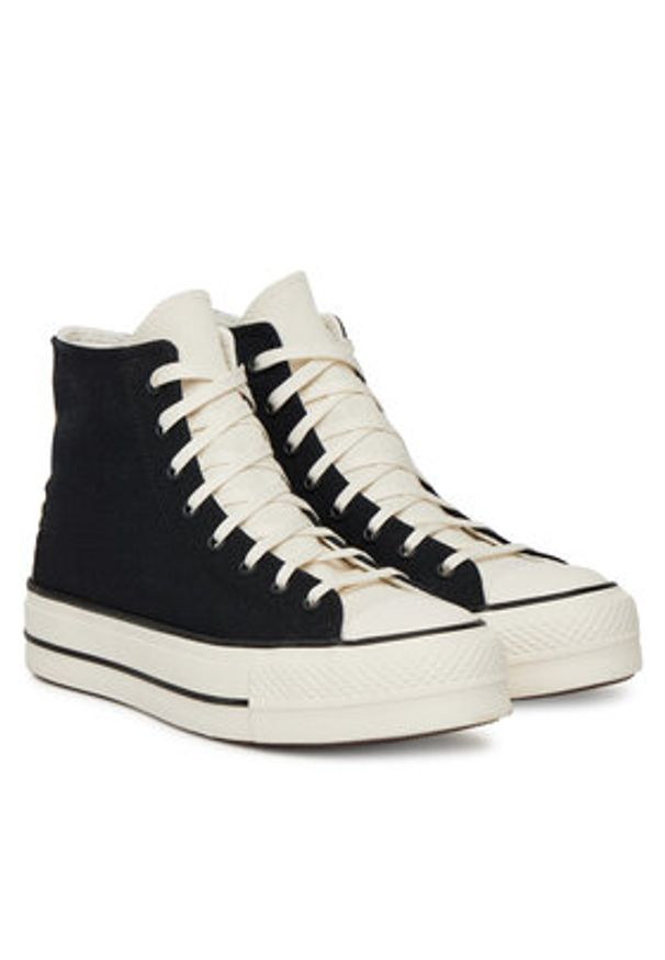 Converse Trampki Chuck Taylor All Star Lift Platform Crafted Laces A12552C Czarny. Kolor: czarny. Materiał: materiał. Obcas: na platformie