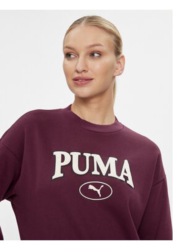 Puma Bluza Puma Squad 621488 Bordowy Regular Fit. Kolor: czerwony. Materiał: bawełna