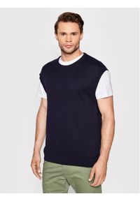 Jack&Jones PREMIUM Sweter Lasse 12210345 Granatowy Regular Fit. Kolor: niebieski. Materiał: bawełna