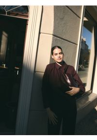 Reserved - Bawełniana koszula - bordowy. Kolor: czerwony. Materiał: bawełna #1