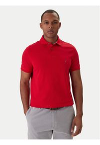 TOMMY HILFIGER - Tommy Hilfiger Polo 1985 MW0MW17770 Czerwony Regular Fit. Typ kołnierza: polo. Kolor: czerwony. Materiał: bawełna #1