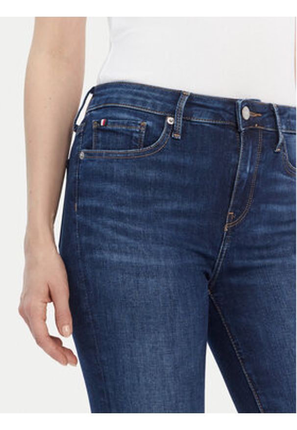 TOMMY HILFIGER - Tommy Hilfiger Jeansy WW0WW45010 Granatowy Slim Fit. Kolor: niebieski