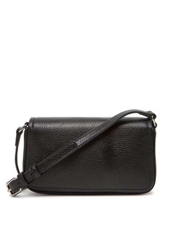 Tommy Jeans Torebka Tjw Must Flap Crossover AW0AW17553 Czarny. Kolor: czarny. Materiał: skórzane