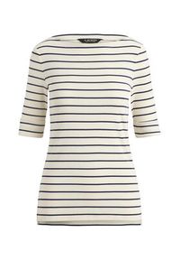 Lauren Ralph Lauren - LAUREN RALPH LAUREN Bluzka 200P03723002 Beżowy Slim Fit. Kolor: beżowy. Materiał: bawełna #4