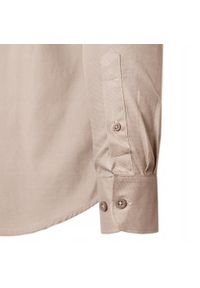Lekko Taliowana Koszula Sportowa, Button Down - Pako Jeans - Beżowa. Okazja: na co dzień. Typ kołnierza: button down. Kolor: brązowy, wielokolorowy, beżowy. Materiał: bawełna. Styl: sportowy #5
