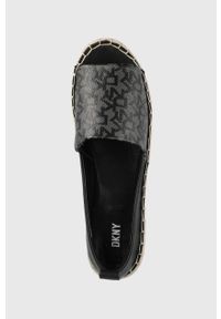 DKNY - Dkny espadryle Magan kolor czarny na platformie K1209515. Kolor: czarny. Materiał: materiał, guma. Obcas: na platformie #5