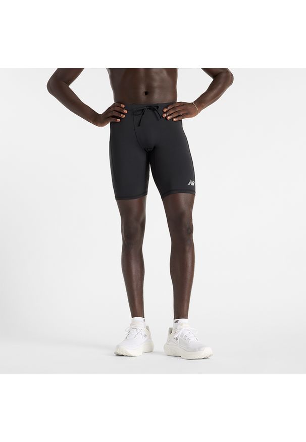 Spodenki męskie New Balance MS51271BK – czarne. Kolor: czarny. Materiał: lycra, poliester, materiał. Długość: krótkie. Sport: fitness