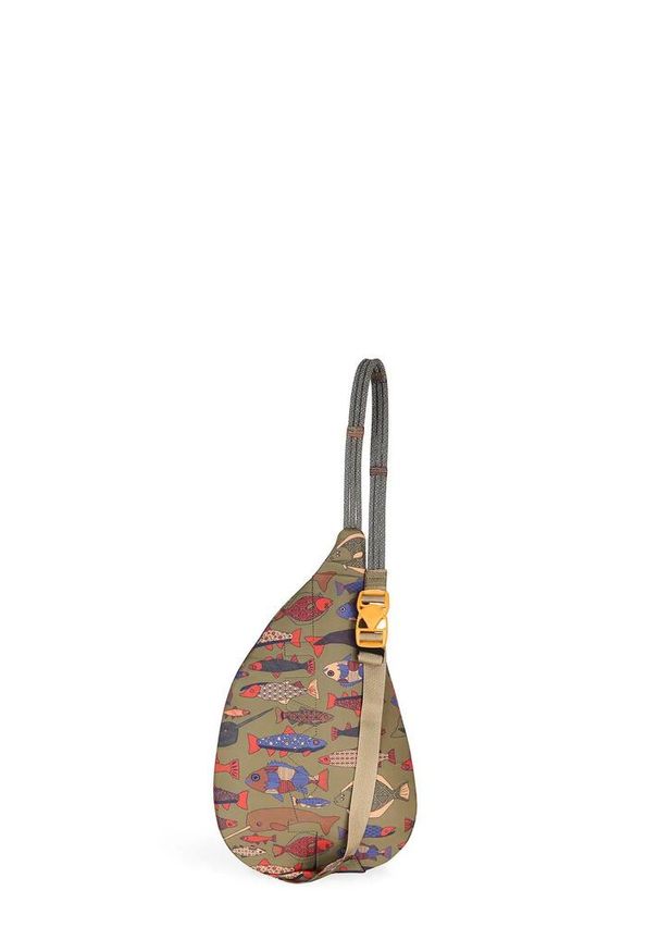 KAVU - Plecak miejski Kavu Mini Slingback - fish tessellate. Kolor: zielony