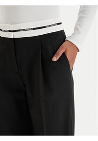Karl Lagerfeld - KARL LAGERFELD Spodnie materiałowe B1W10002 Czarny Regular Fit. Kolor: czarny. Materiał: wełna #5