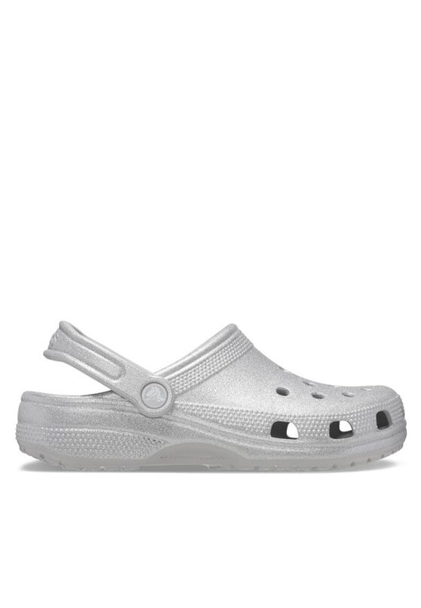 Crocs Klapki Classic Glitter Clog 205942 Srebrny. Kolor: srebrny