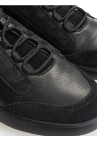 Geox Sneakersy "U Smoother" | U04AFA08522 | U Smoother | Mężczyzna | Czarny. Nosek buta: okrągły. Kolor: czarny. Materiał: skóra ekologiczna