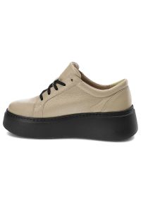 Beżowe Sneakersy Armodo Damskie Stylowe Obuwie. Kolor: beżowy #5